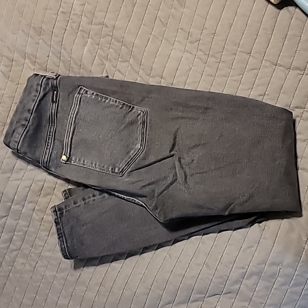 H&M black ripped jeans, super skinny high waist, Size 10 - Picture 7 of 8